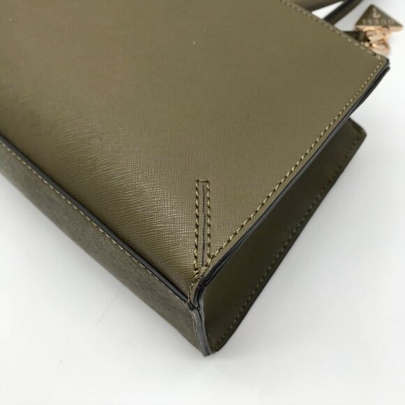 Guess Olive Green Faux Leather Satchel Bag - Picture 8 of 10